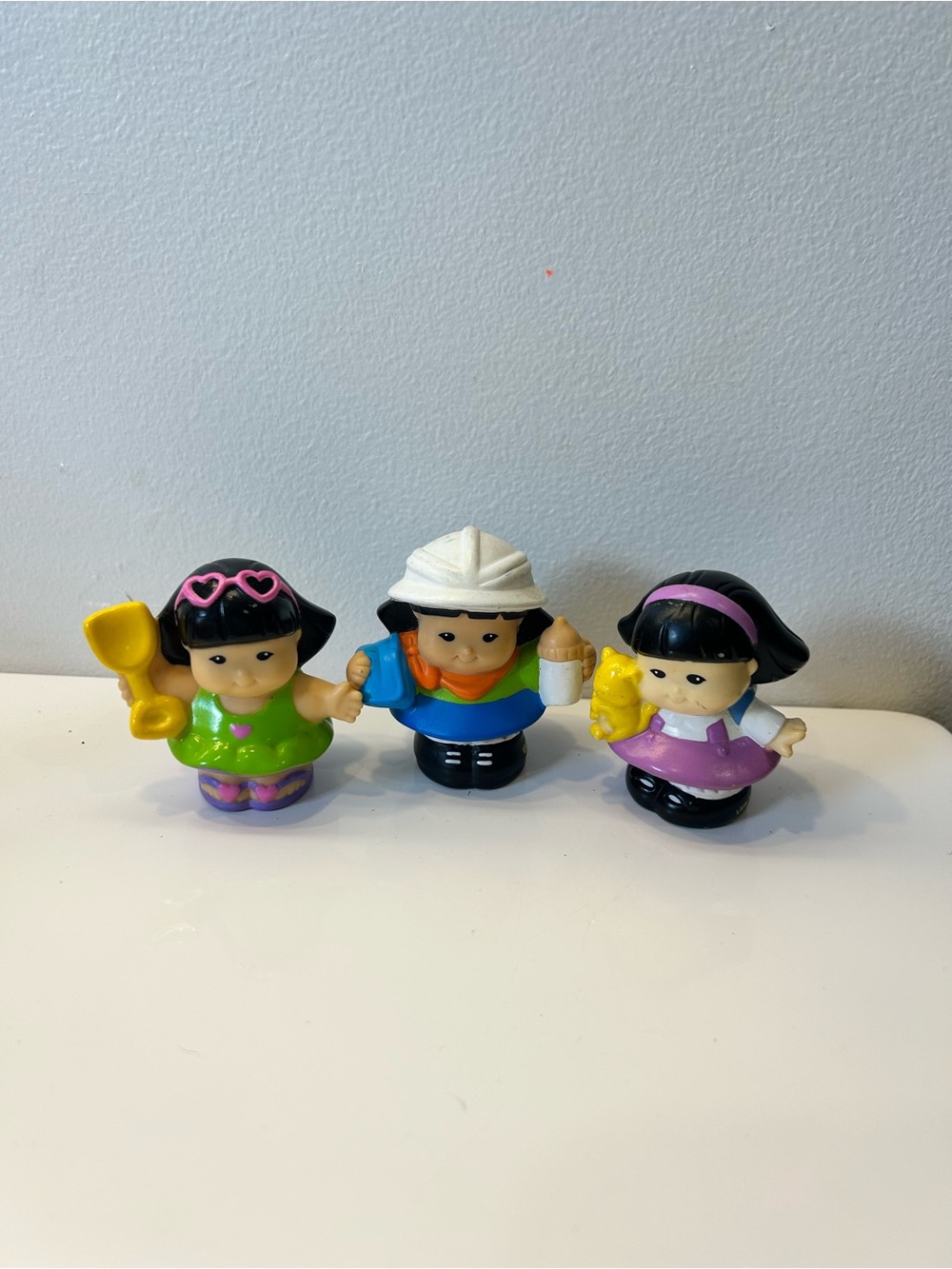 Lot of 3 Fisher-Price Figures: Dark Haired Girl